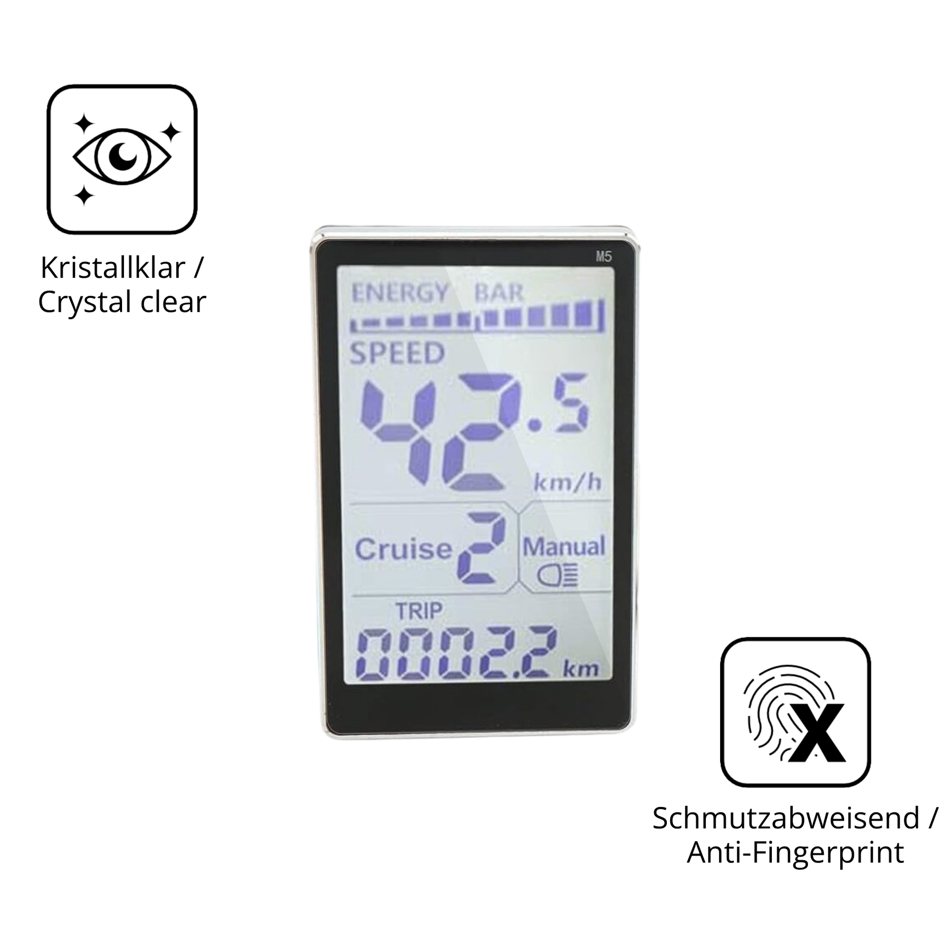 Flexible TPU-Folie passend zugeschnitten für Asixxsix GPS Fahrradcomputer, vollständige Abdeckung