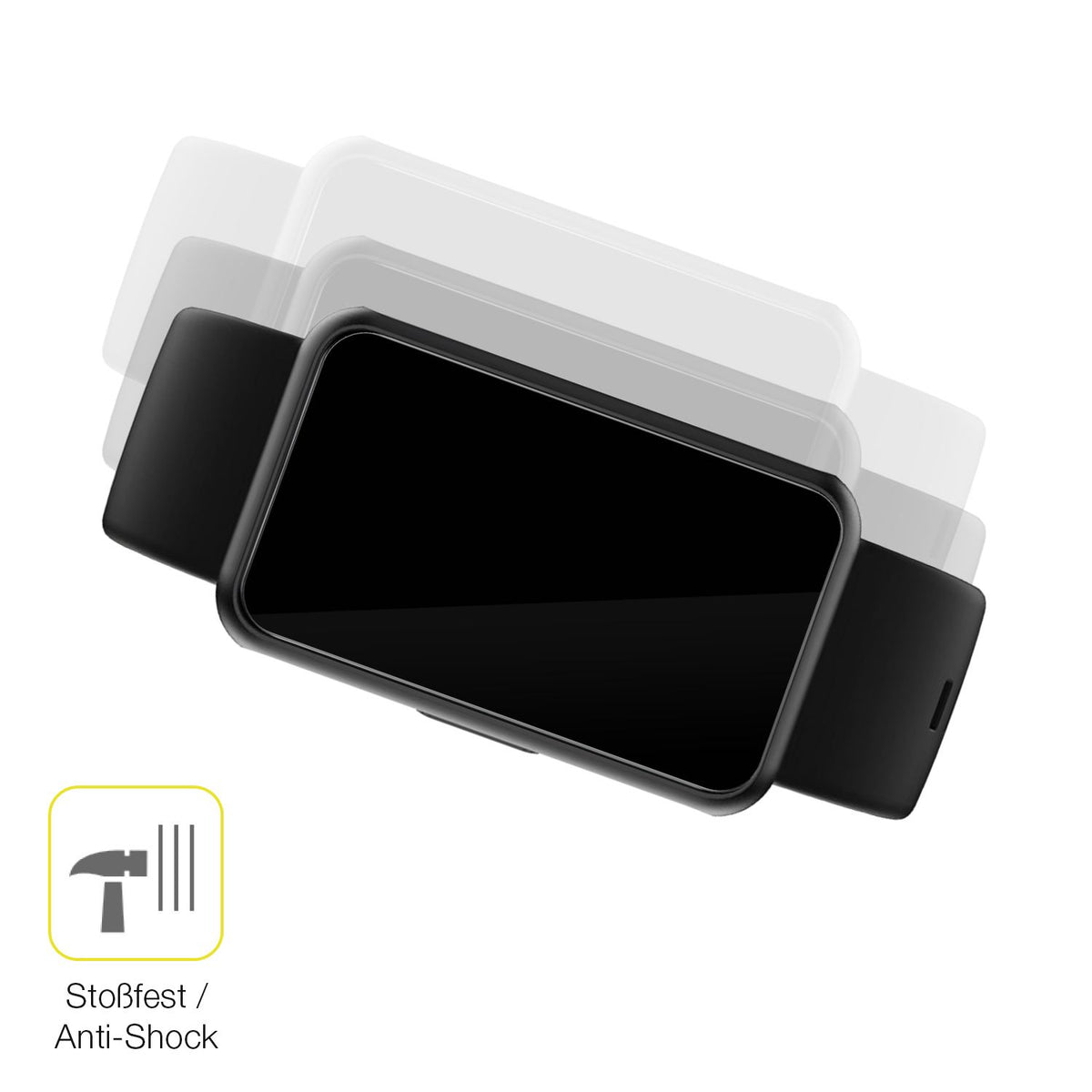 dipos Displayschutz für Asmoda Fitnesstracker 1,47 Zoll, transparente Oberfläche, geringe Dicke und perfekte Passform