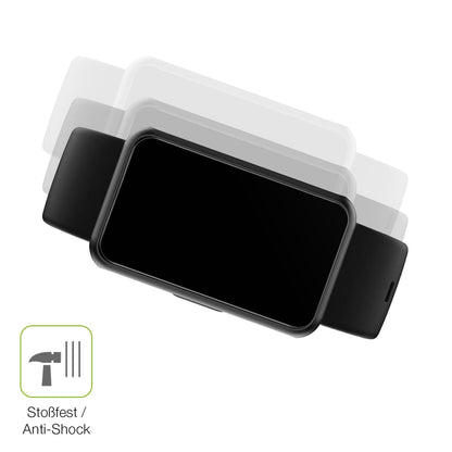 dipos Displayschutz für Asmoda Fitnesstracker 1,47 Zoll, transparente Oberfläche, perfekte Passform auch für die Rundungen