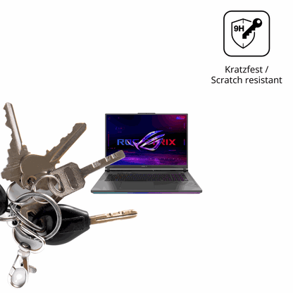 dipos Displayschutz f�r Asus Strix G814j, transparente Oberfl�che, perfekte Passform auch f�r die Rundungen