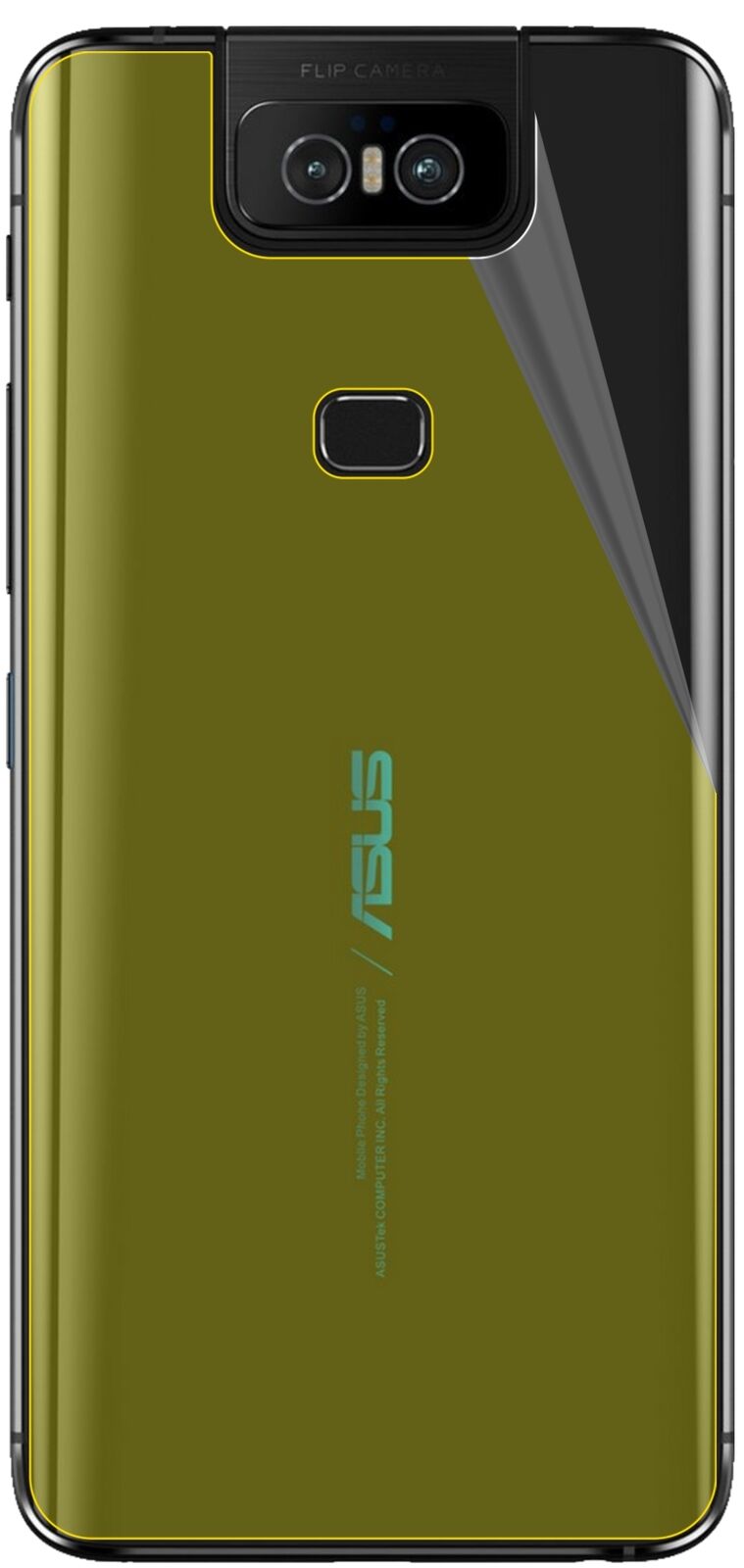 dipos Displayschutz für Asus Zenfone 6 (ZS630KL) Rückseite, transparente Oberfläche, geringe Dicke und perfekte Passform