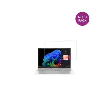 asus90nb14q2 mit aufgebrachter dipos Displayschutzfolie, glasklare Darstellung ohne Einschränkungen