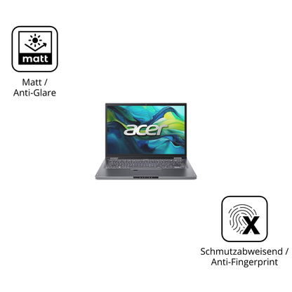 9H Hartbeschichtete, flexible Folie passend zugeschnitten für Asus Aspire 14