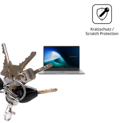 Schutz gegen Kratzer auf dem Asus ExpertBook P1 Glas durch Schlüssel oder Ähnliches