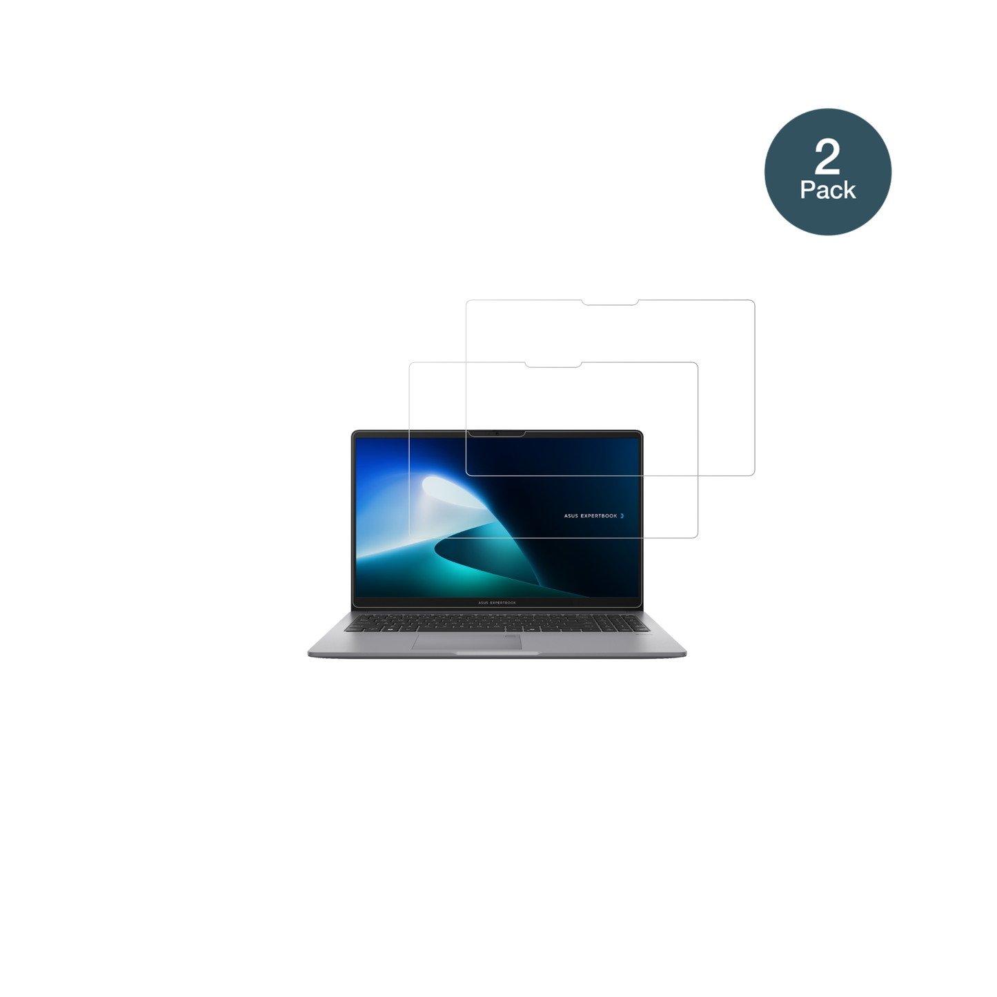 AsusExpertBook P1 P1503CVA mit aufgebrachter dipos Flex Schutzfolie, glasklare Darstellung ohne Einschränkungen