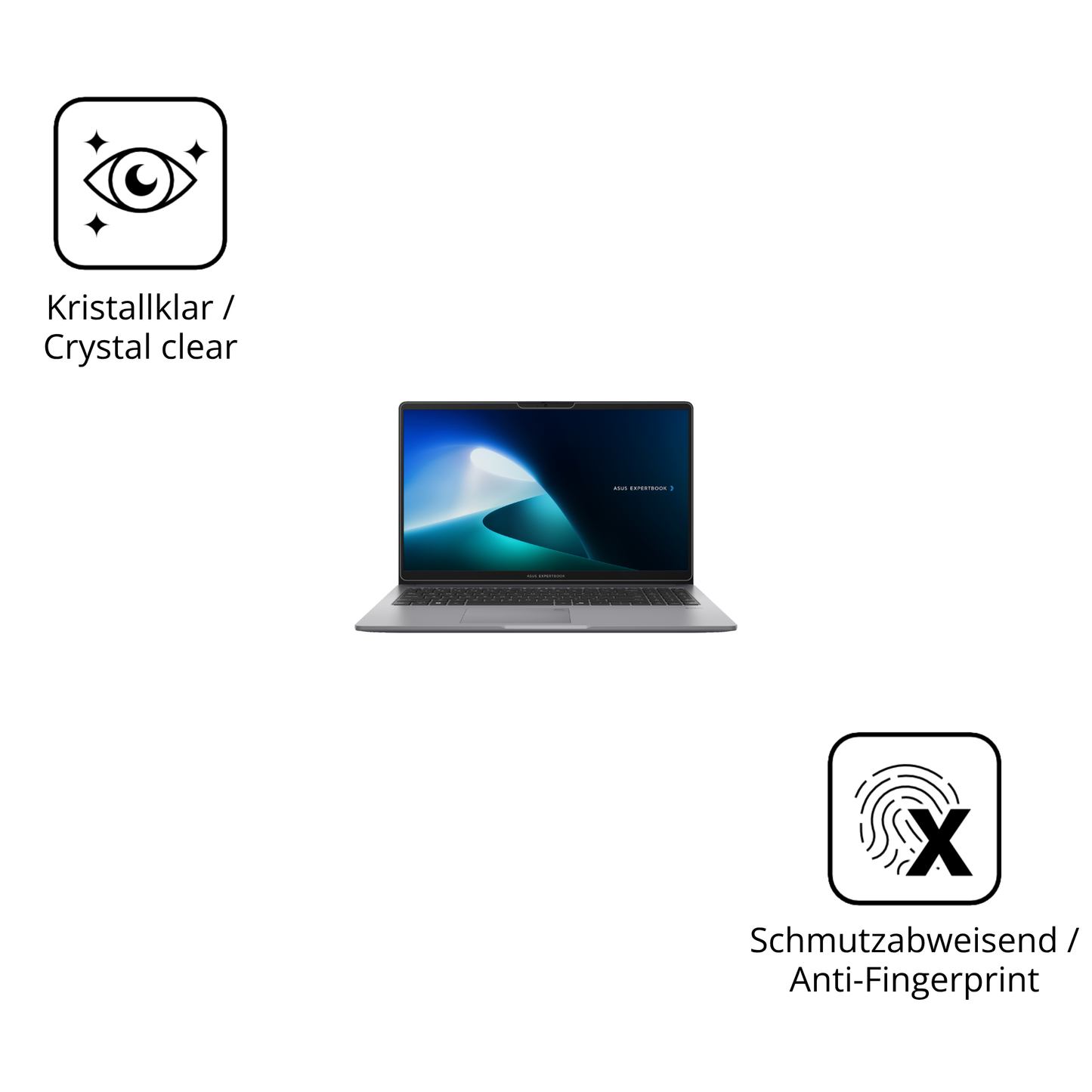 Flexible TPU-Folie passend zugeschnitten für Asus ExpertBook P1 P1503CVA, vollständige Abdeckung