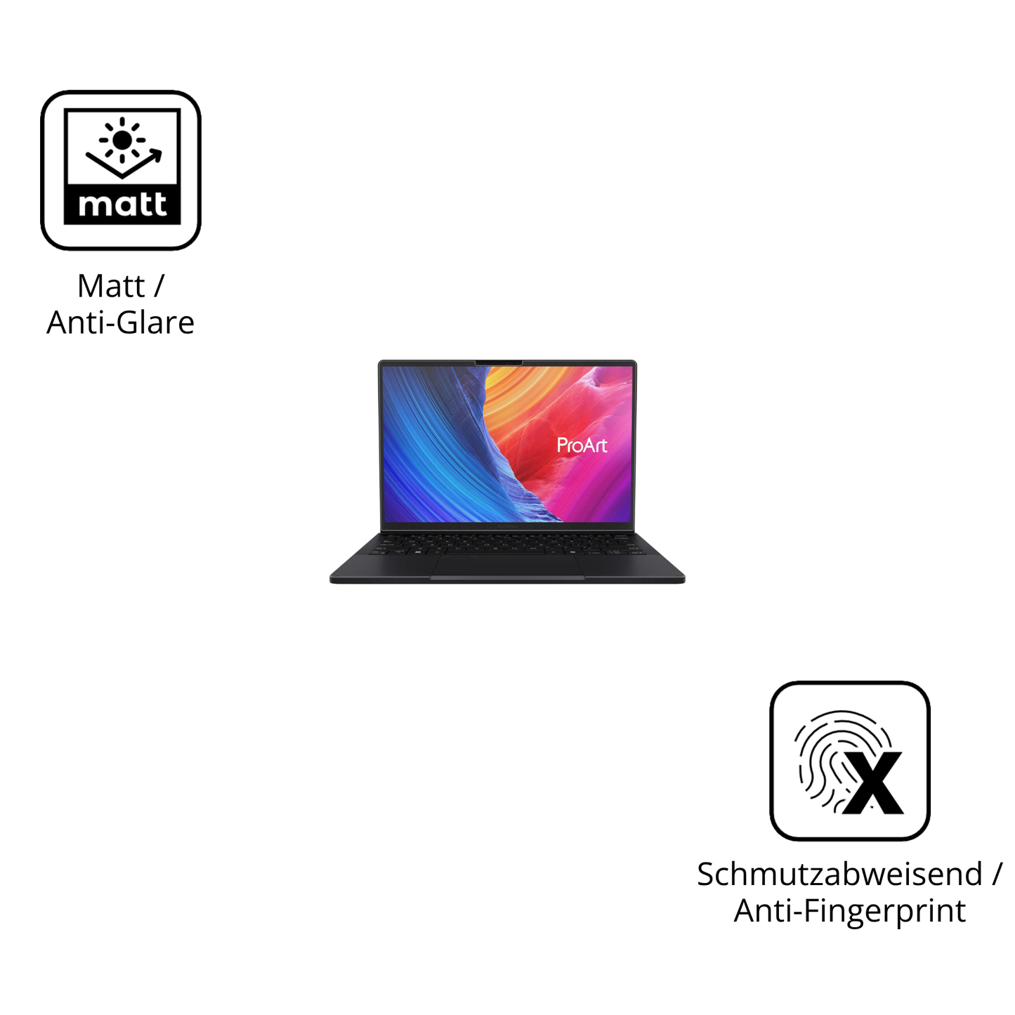 9H Hartbeschichtete, flexible Folie passend zugeschnitten für ASUS ProArt P16 H7606WM