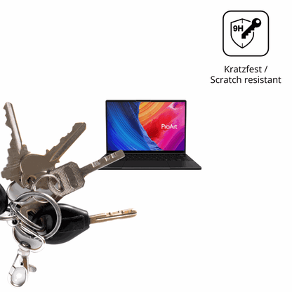 dipos Displayschutz für ASUS ProArt P16 H7606WM, transparente Oberfläche, perfekte Passform auch für die Rundungen