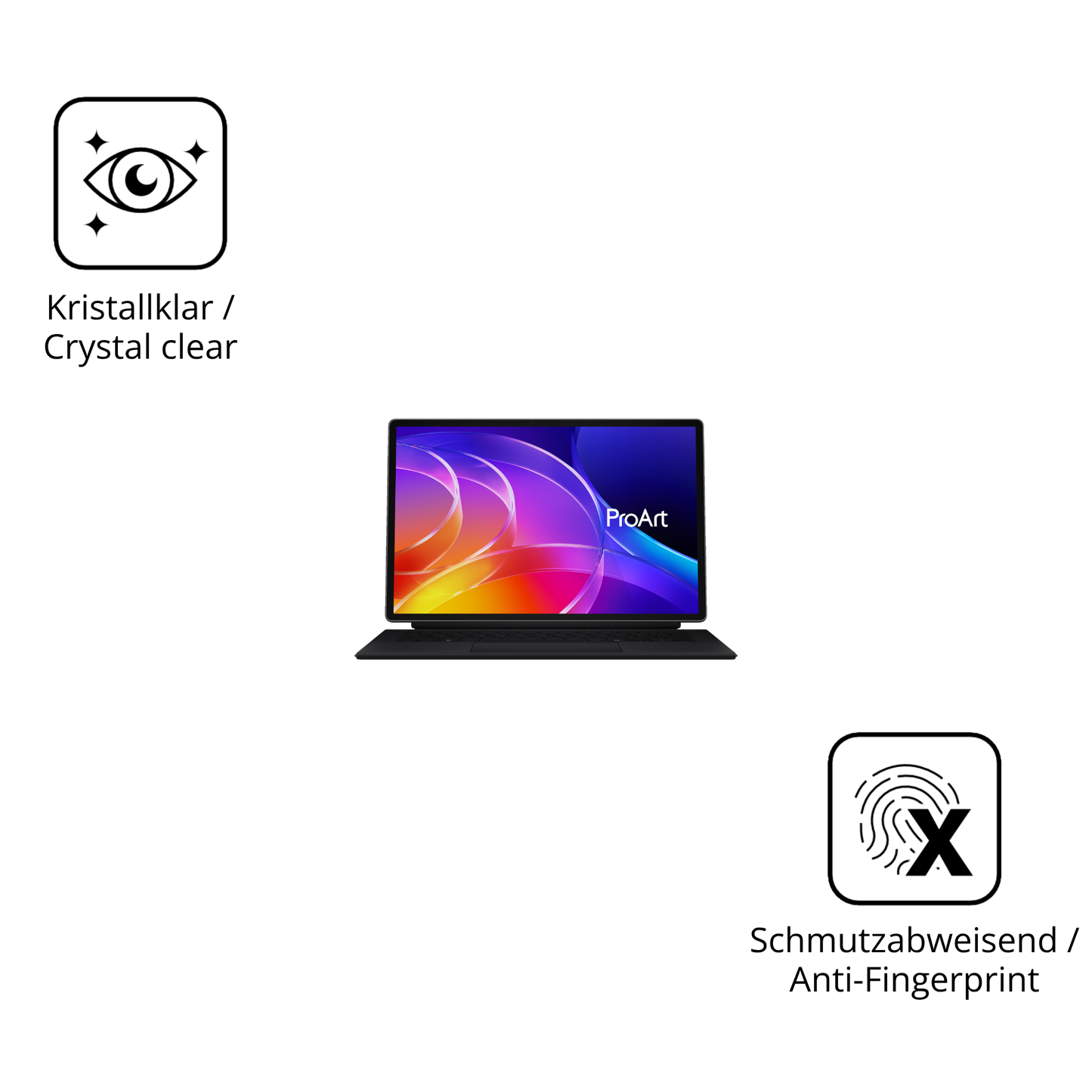 Flexible TPU-Folie passend zugeschnitten für ASUS ProArt PZ14, vollständige Abdeckung