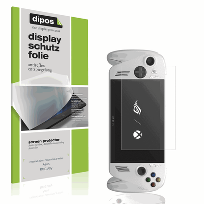 Matte Displayschutzfolie von dipos passend für Asus ROG Ally, präziser Zuschnitt und blasenfrei montiert