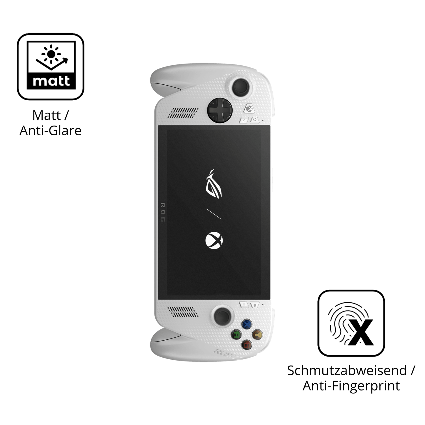 Dünne und entspiegelnde Folie passend zugeschnitten für Asus ROG Ally