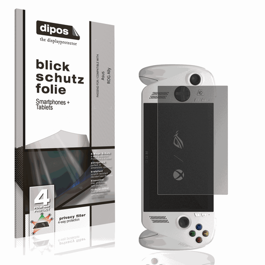 Blickschutzfolie von dipos passend für Asus ROG Ally, präziser Zuschnitt und blasenfrei montiert
