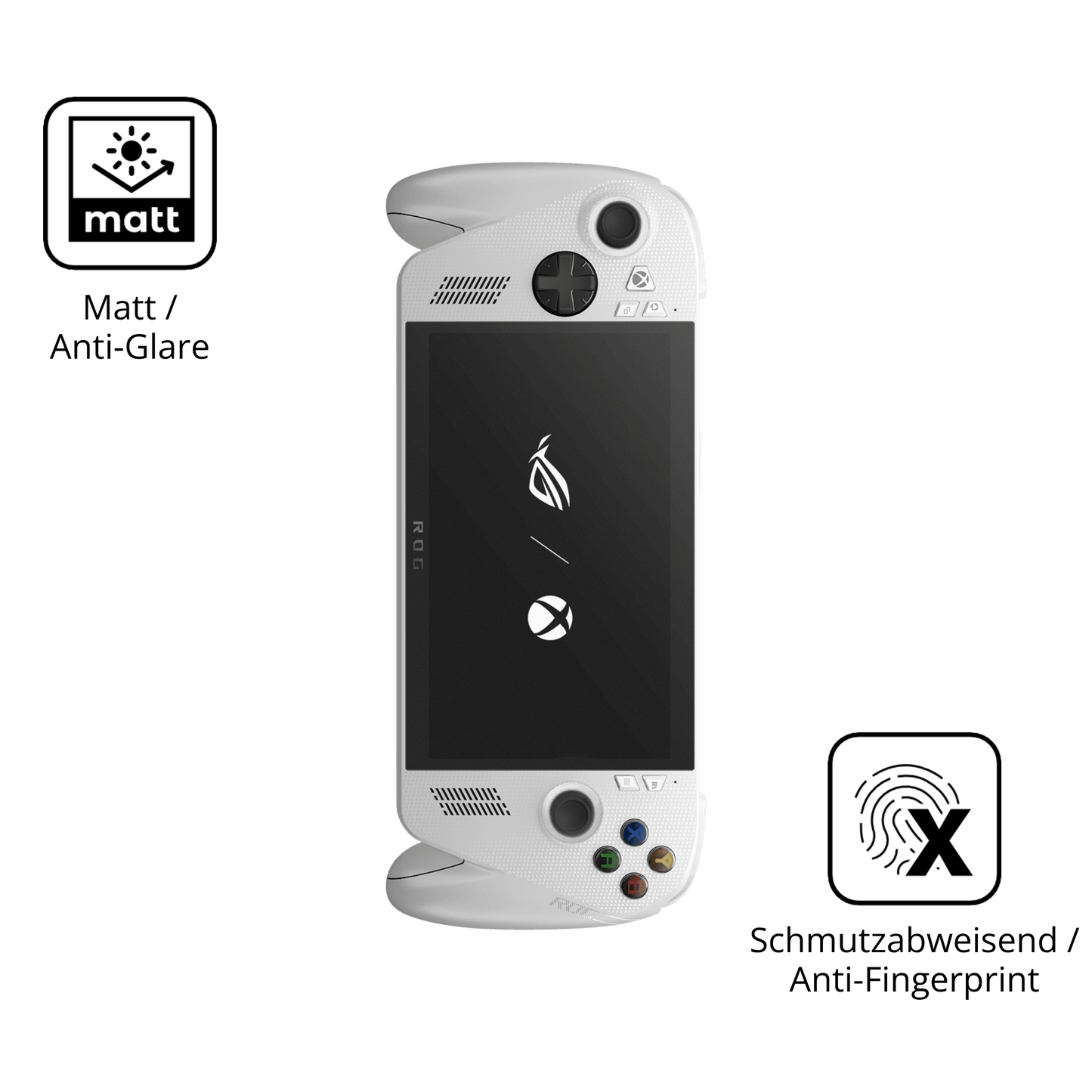 9H Hartbeschichtete, flexible Folie passend zugeschnitten für Asus ROG Ally