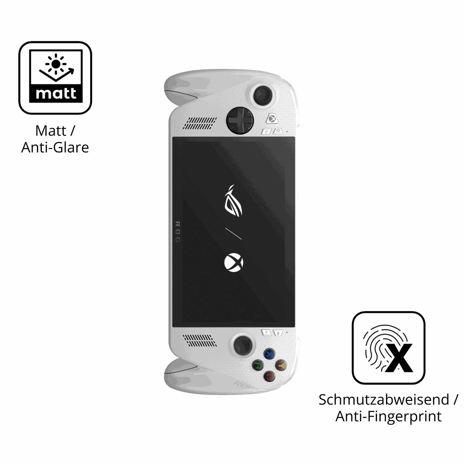 9H Hartbeschichtete, flexible Folie passend zugeschnitten für Asus ROG Ally