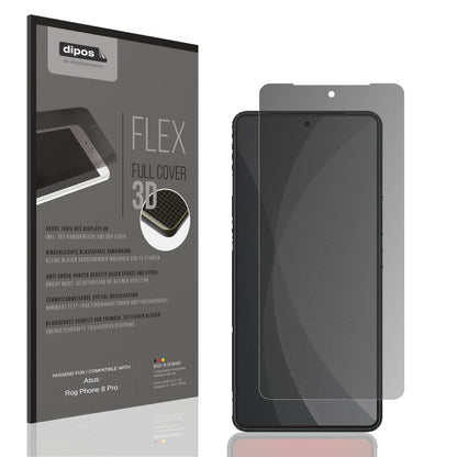 Blickschutzfolie von dipos passend für Asus Rog Phone 8 Pro, 100% Displayabdeckung und blasenfreie Montage