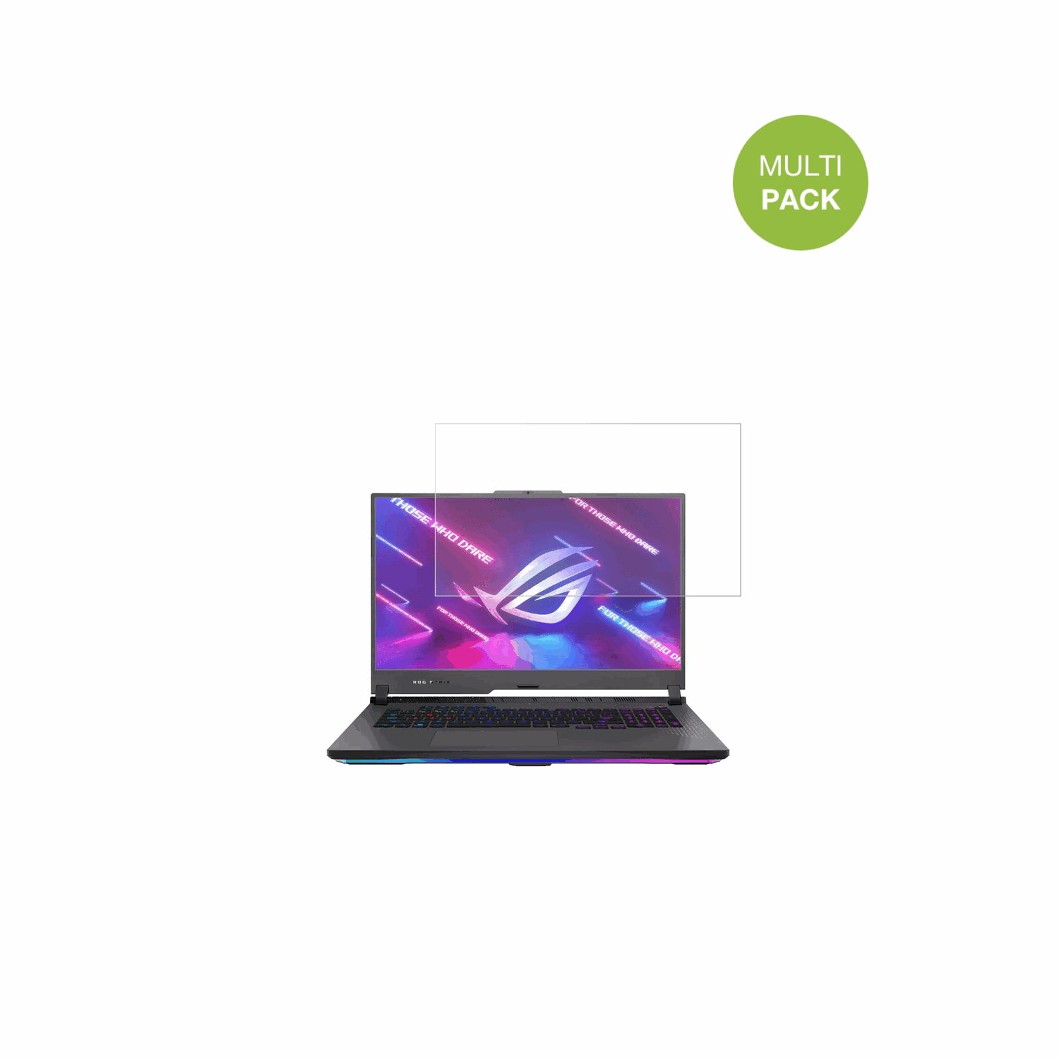 ASUSROG Strix G17 17.3 Zoll mit aufgebrachter dipos Displayschutzfolie, die lästige Fingerabdrücke minimiert