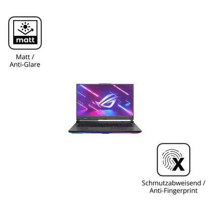 Dünne und entspiegelnde Folie passend zugeschnitten für ASUS ROG Strix G17 17.3 Zoll