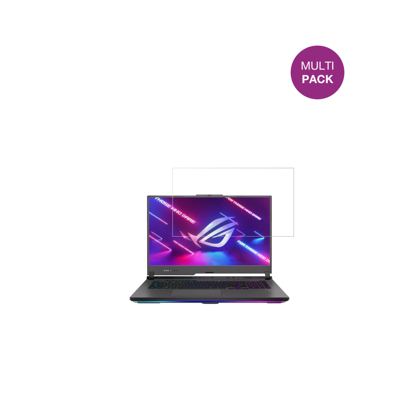 ASUSROG Strix G17 17.3 Zoll mit aufgebrachter dipos Displayschutzfolie, glasklare Darstellung ohne Einschränkungen