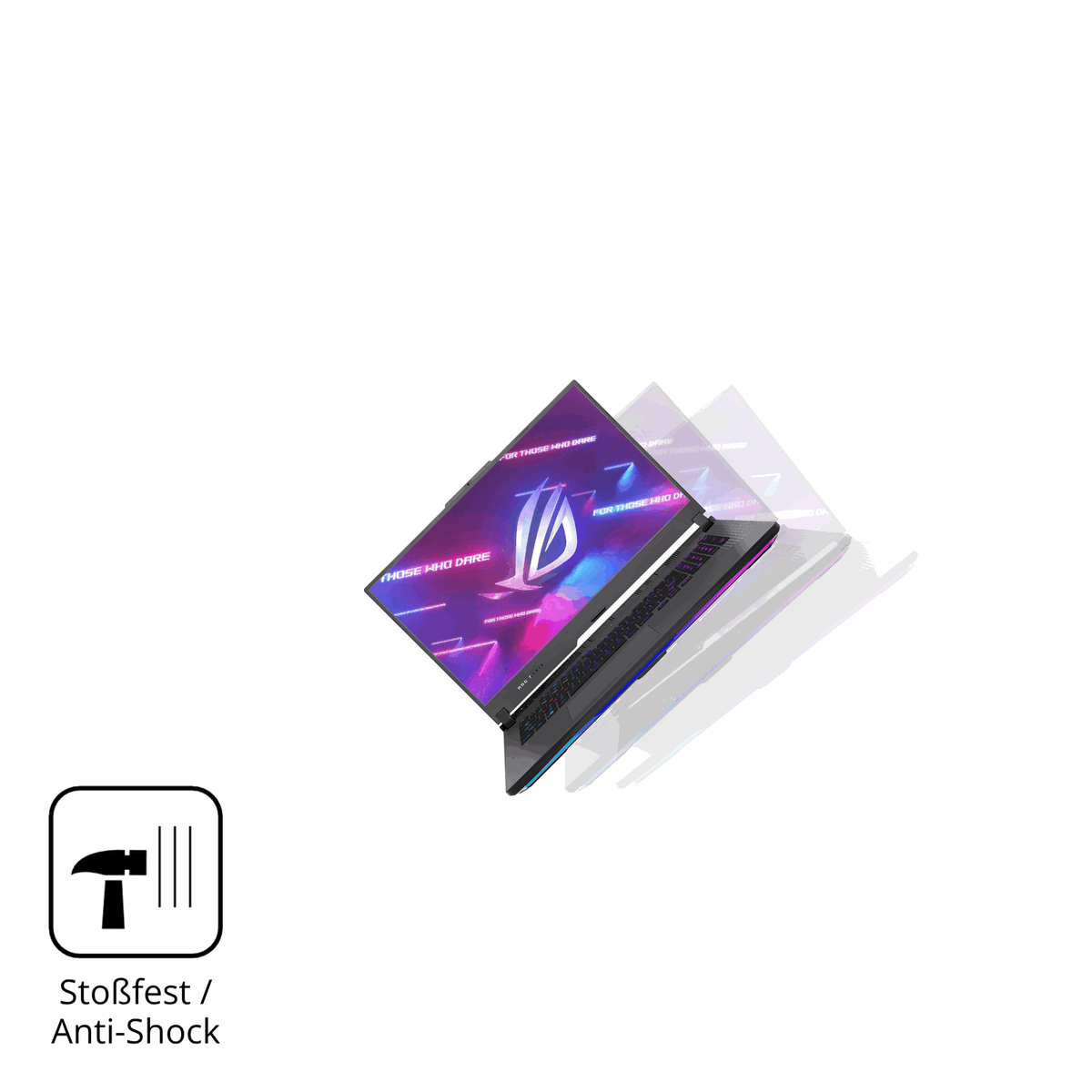 Schutz gegen Kratzer auf dem ASUS ROG Strix G17 17.3 Zoll Glas durch Schlüssel, Stöße gegen die Tischkante oder Stürze