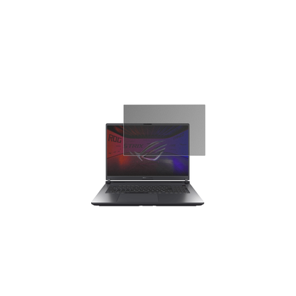 AsusRog Strix G18 2025 mit aufgebrachtem dipos Displayschutz, der seitliche Einblicke blockiert