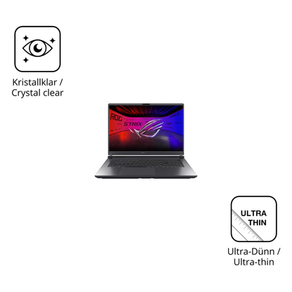 Dünne und klare Folie passend zugeschnitten für Asus Rog Strix G18 2025