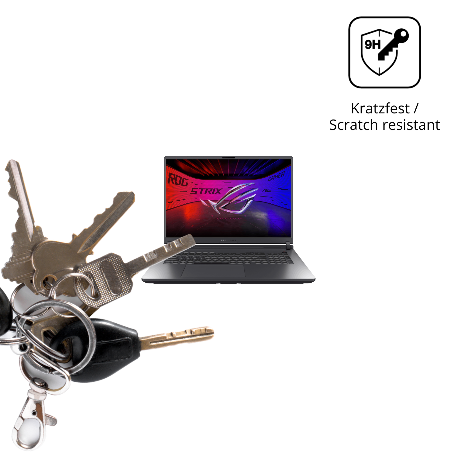 dipos Displayschutz für Asus Rog Strix G18 2025, transparente Oberfläche, perfekte Passform auch für die Rundungen