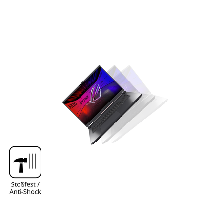 Schutz gegen Kratzer auf dem Asus Rog Strix G18 2025 Glas durch Schlüssel, Stöße gegen die Tischkante oder Stürze