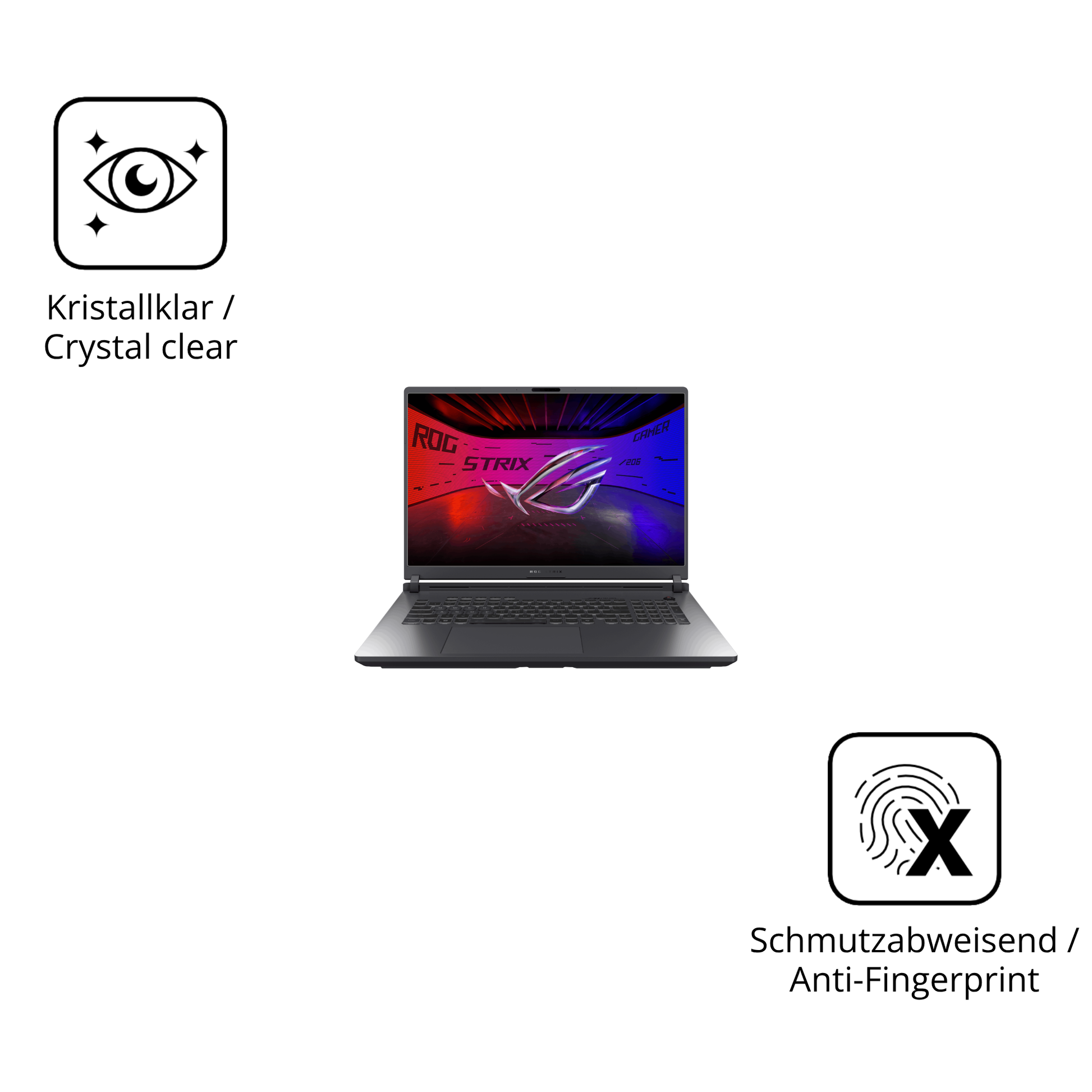 Flexible TPU-Folie passend zugeschnitten für Asus Rog Strix G18 2025, vollständige Abdeckung