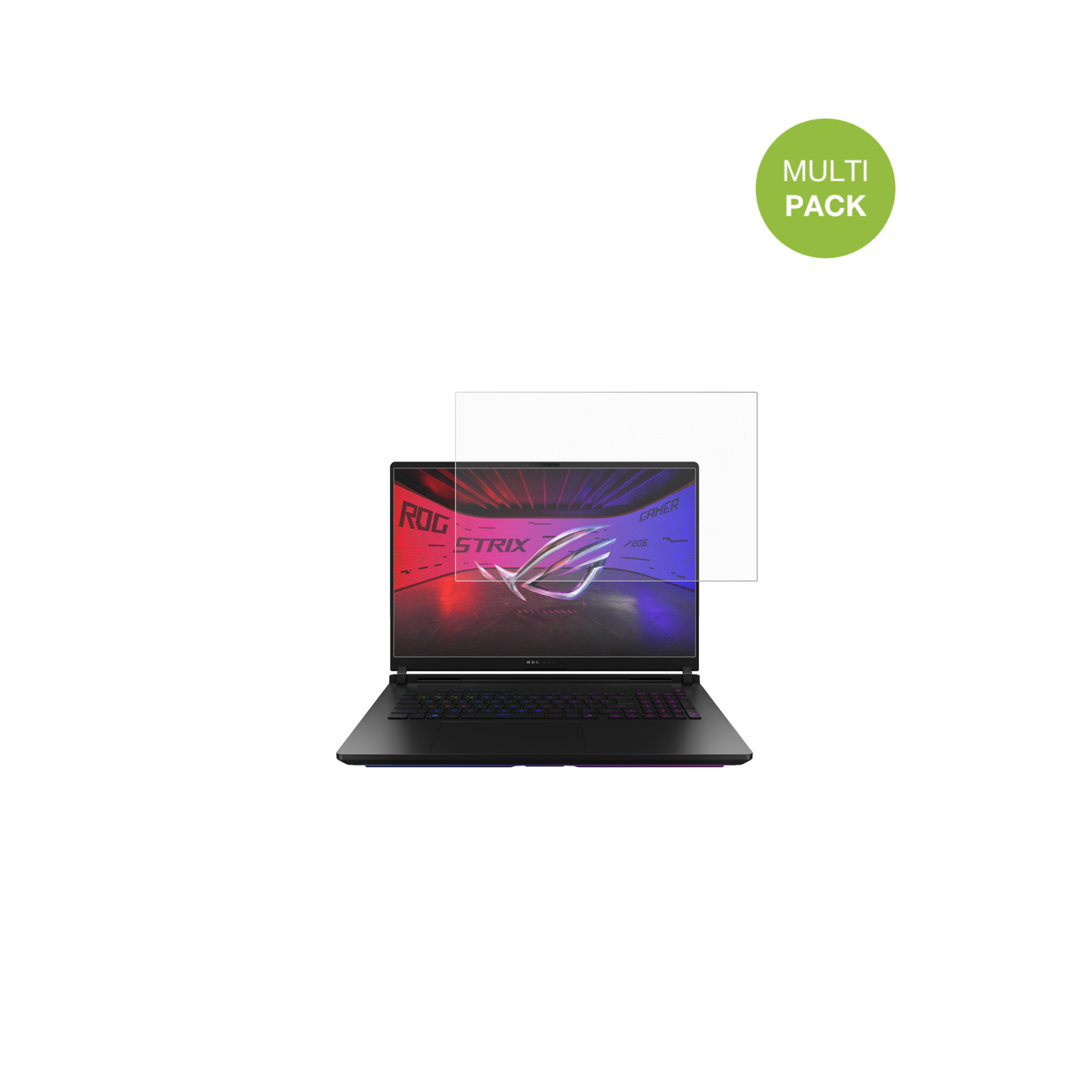 AsusROG Strix SCAR 18 2025 mit aufgebrachter dipos Displayschutzfolie, die lästige Fingerabdrücke minimiert