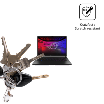 dipos Displayschutz für Asus ROG Strix SCAR 18 2025, transparente Oberfläche, perfekte Passform auch für die Rundungen