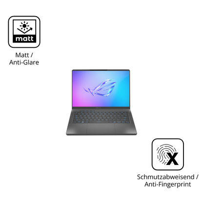 Dünne und entspiegelnde Folie passend zugeschnitten für ASUS Rog Zephyrus G14 2025