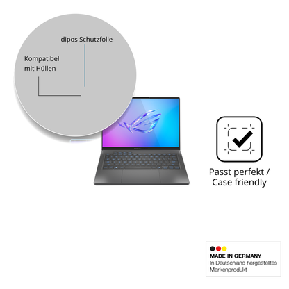 Schutzfolie mit optimaler Passform, zur Verwendung mit Hüllen geeignet