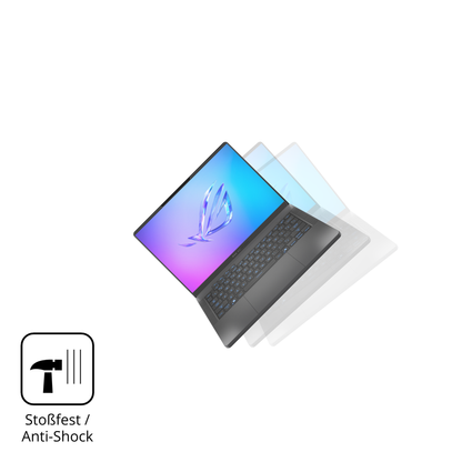Schutz gegen Kratzer auf dem ASUS Rog Zephyrus G14 2025 Glas durch Schlüssel, Stöße gegen die Tischkante oder Stürze