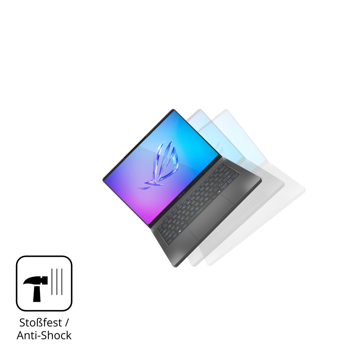 Schutz gegen Kratzer auf dem ASUS Rog Zephyrus G14 2025 Glas durch Schlüssel, Stöße gegen die Tischkante oder Stürze