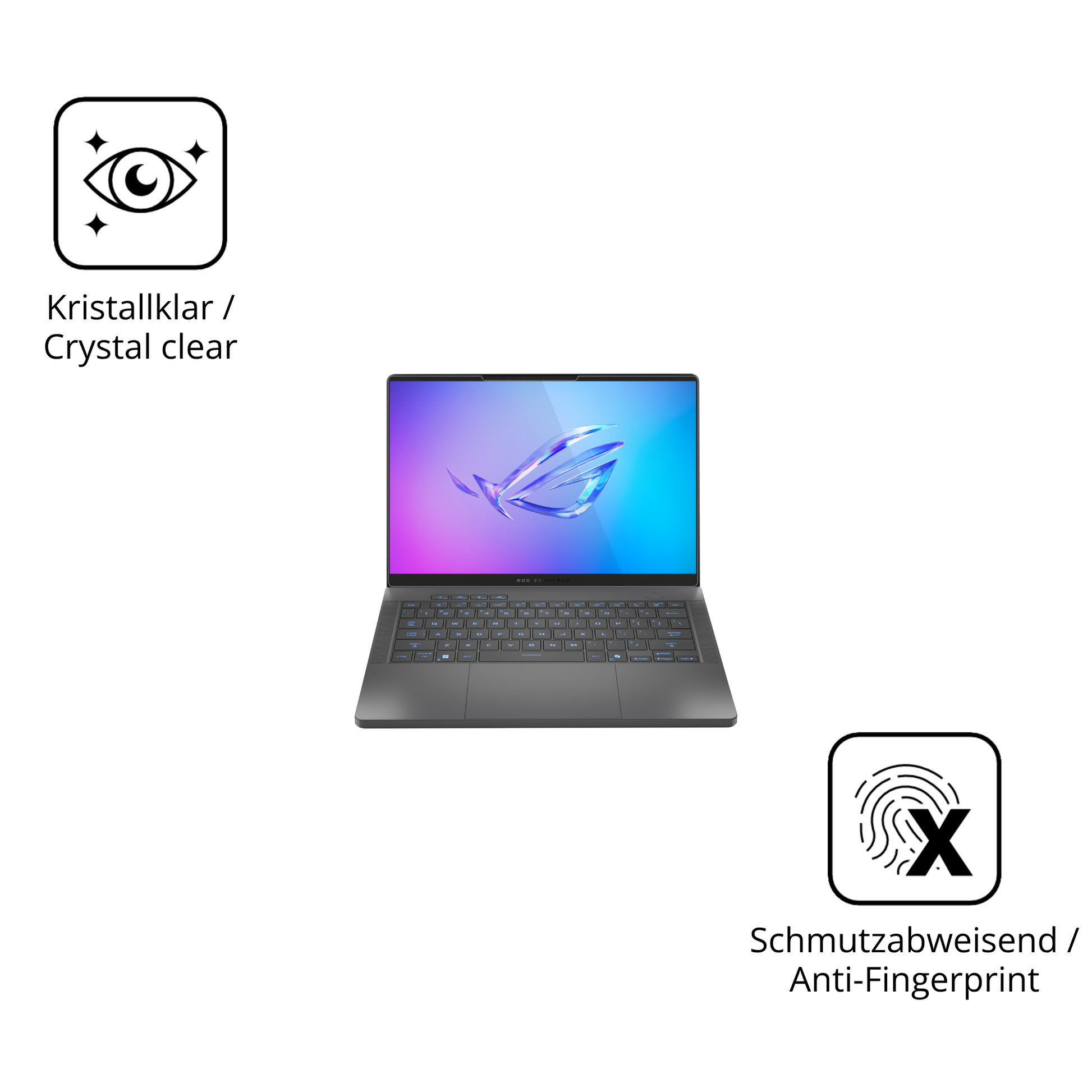 Flexible TPU-Folie passend zugeschnitten für ASUS Rog Zephyrus G14 2025, vollständige Abdeckung