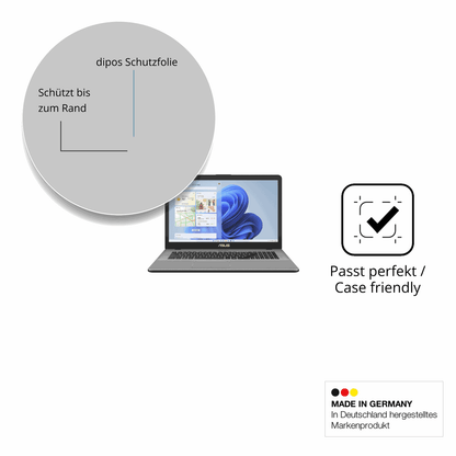 Schutzglasfolie mit optimaler Passform, zur Verwendung mit Hüllen geeignet
