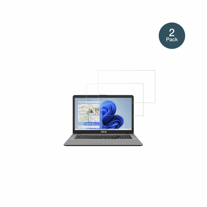 AsusVivobook 17 X705 mit aufgebrachter dipos Flex Schutzfolie, glasklare Darstellung ohne Einschränkungen