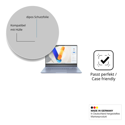 Schutzfolie mit optimaler Passform, zur Verwendung mit Hüllen geeignet