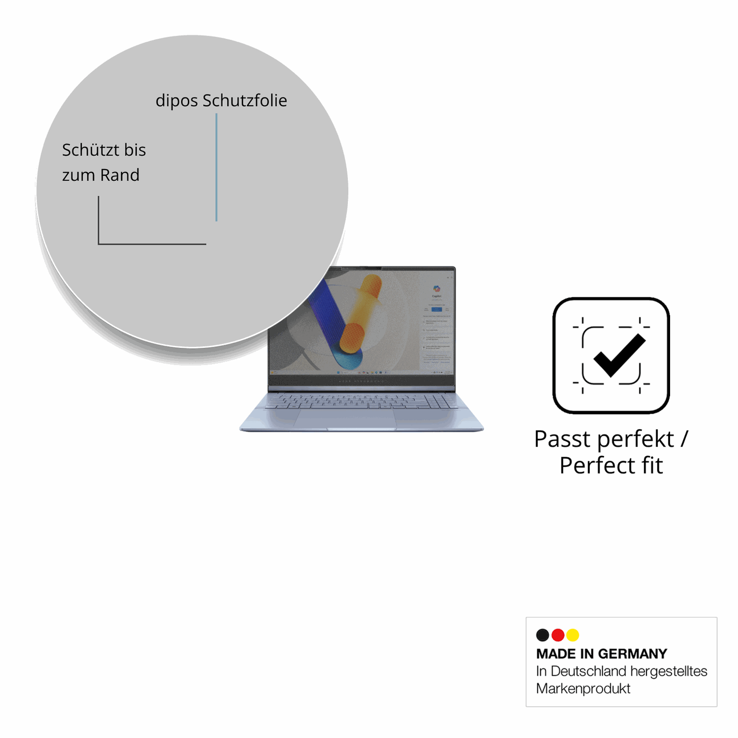 Schutz gegen Kratzer auf dem asusvivobook s15 Glas durch Schlüssel oder Ähnliches