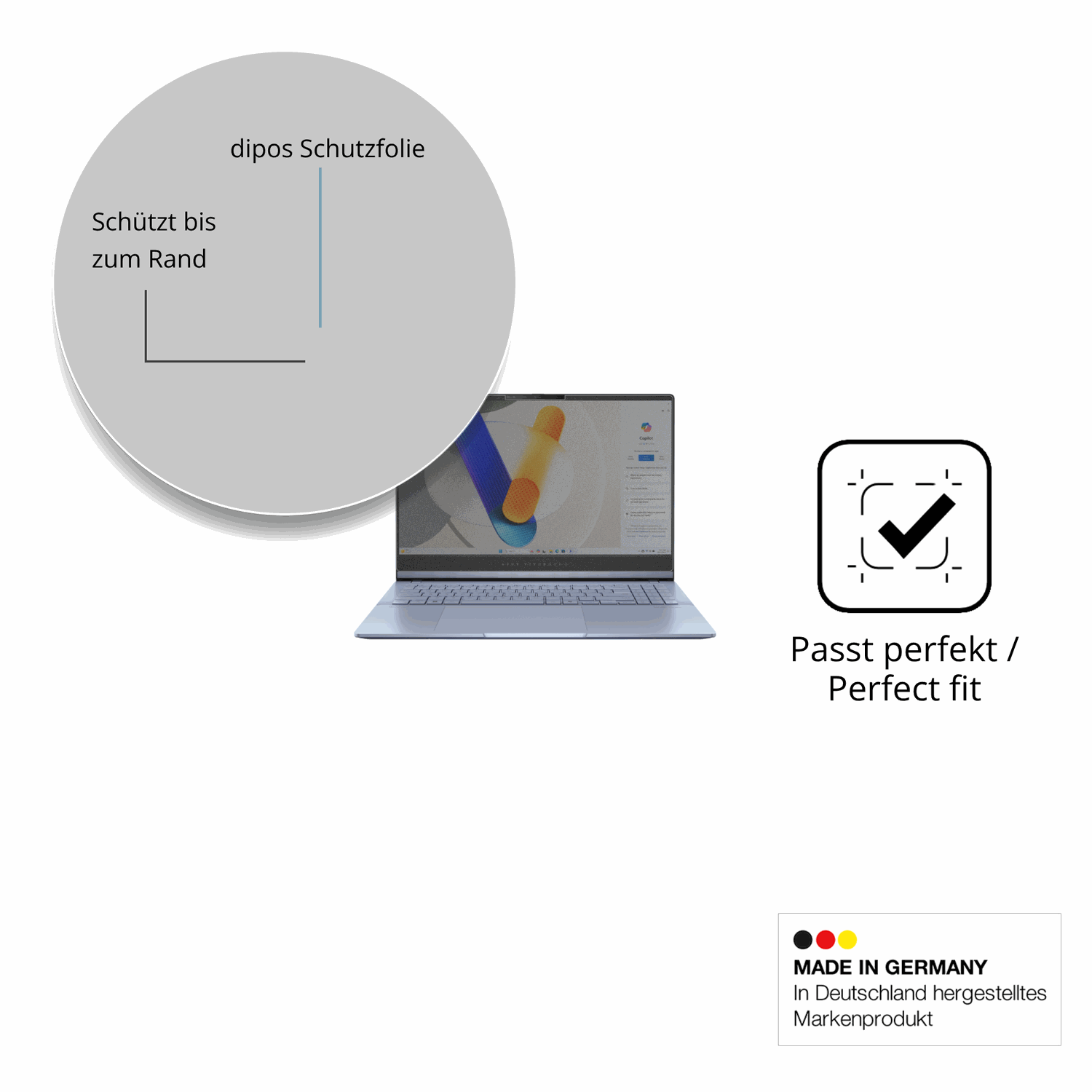 Schutz gegen Kratzer auf dem asusvivobook s15 Glas durch Schlüssel oder Ähnliches