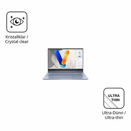 Dünne und klare Folie passend zugeschnitten für asusvivobook s15