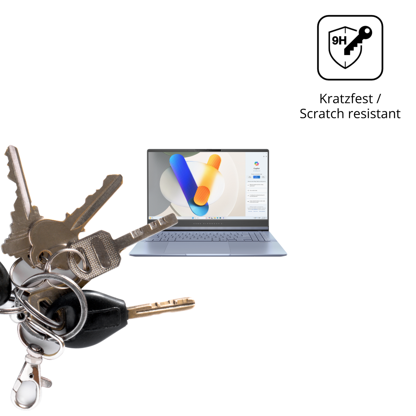 dipos Displayschutz für asusvivobook s15, mattierte Oberfläche, robuste Festigkeit und perfekte Passform