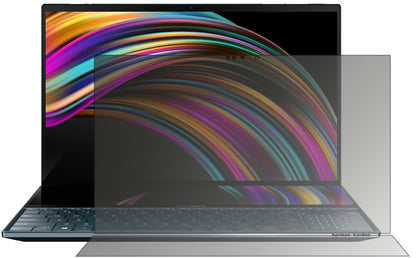 Blickschutzfolie von dipos passend für Asus ZenBook Pro Duo, präziser Zuschnitt und blasenfrei montiert