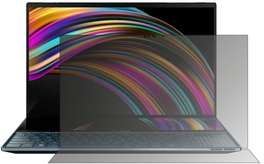 Blickschutzfolie von dipos passend für Asus ZenBook Pro Duo, präziser Zuschnitt und blasenfrei montiert
