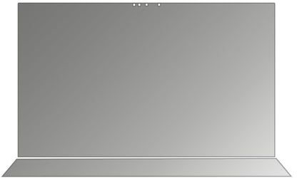 AsusZenBook Pro Duo mit aufgebrachtem dipos Displayschutz, der seitliche Einblicke blockiert