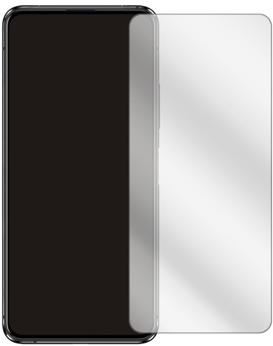 AsusZenfone 7 Pro mit aufgebrachter dipos Displayschutzfolie, glasklare Darstellung ohne Einschränkungen