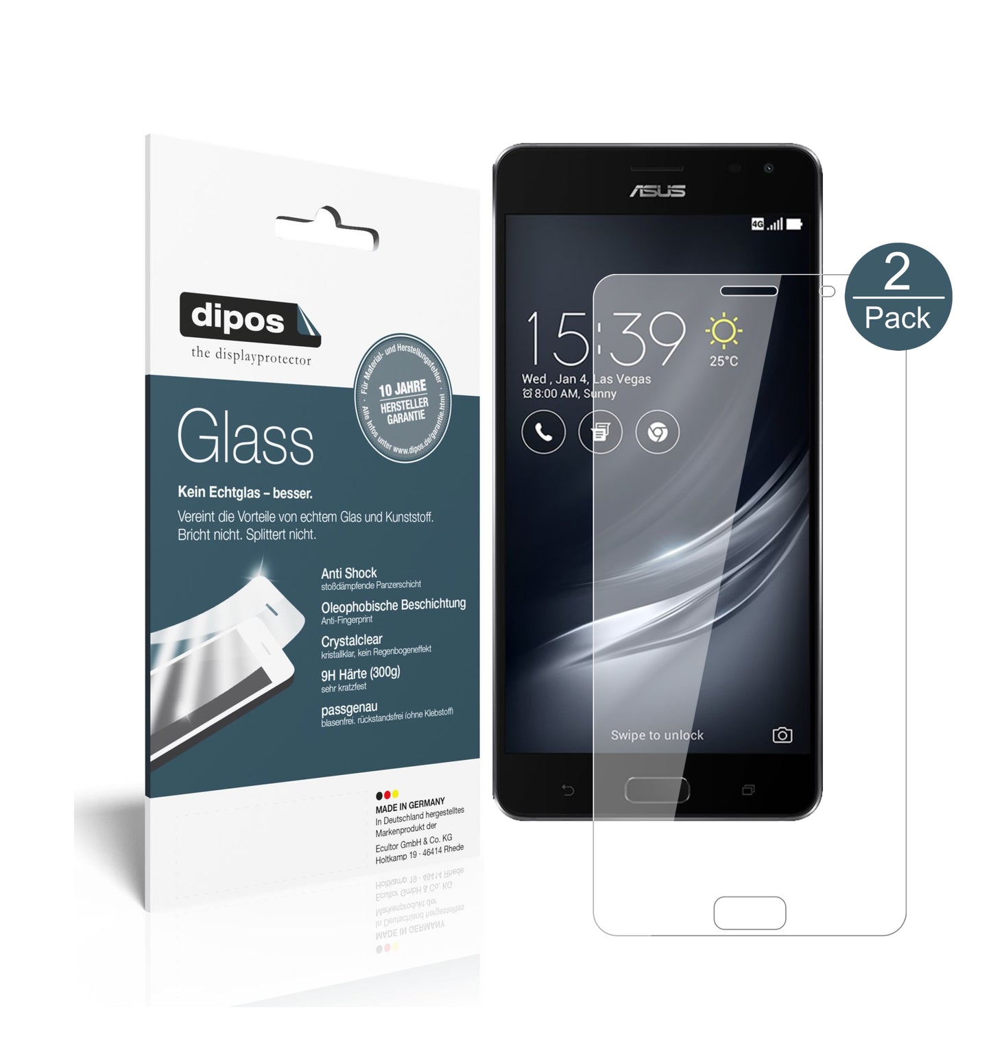 Perfekte Passform und ultimative Qualität: Unser 9H Panzerglas bietet Schutz für Asus-ZenFone Ares ZS572KL