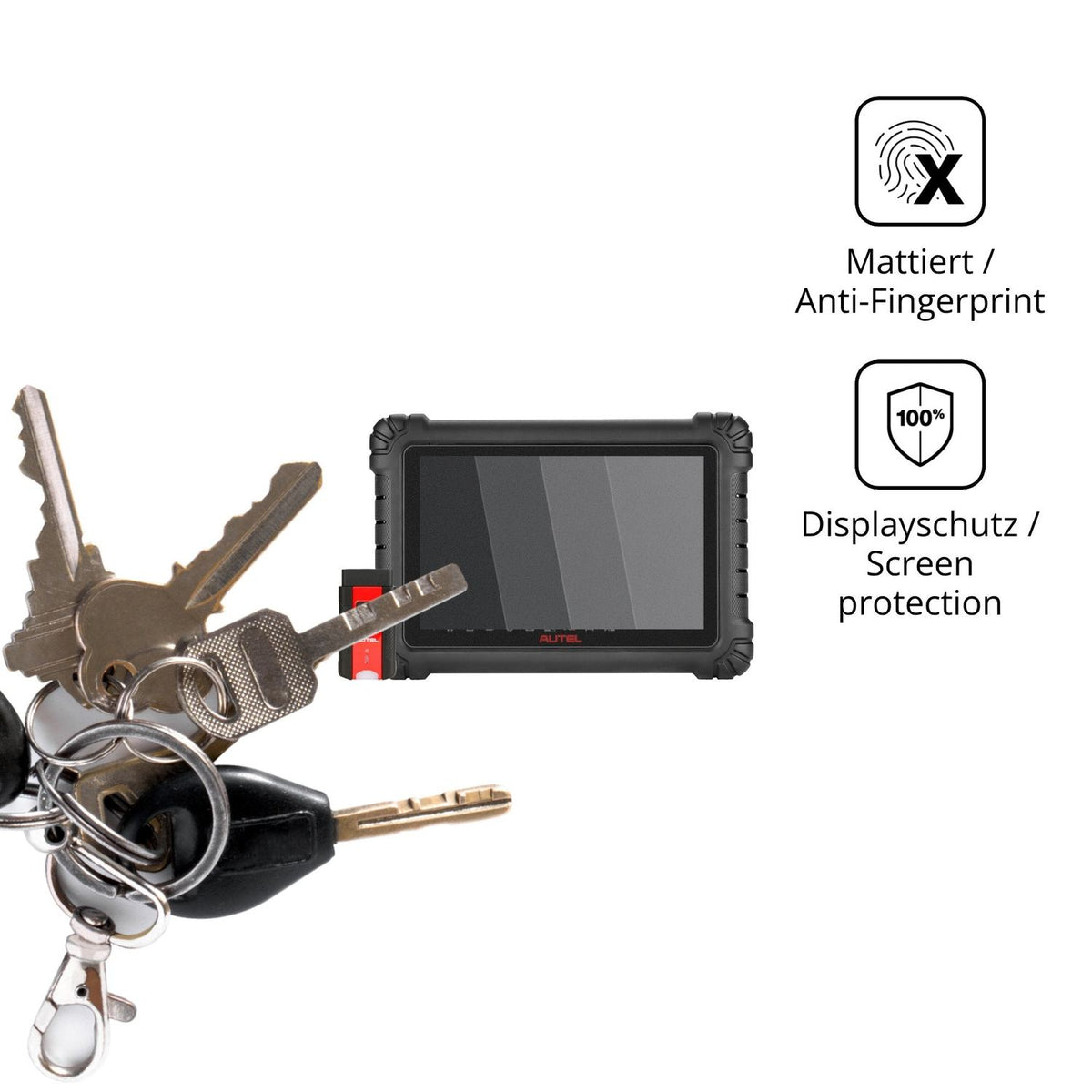 dipos Displayschutz für Autel MaxiSYS MS906 MAX, mattierte Oberfläche, Blickschutzfilter und perfekter Passform