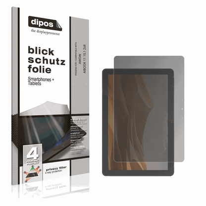 Blickschutzfolie von dipos passend für AWOW AIBOOK 11 10.1 Zoll, präziser Zuschnitt und blasenfrei montiert