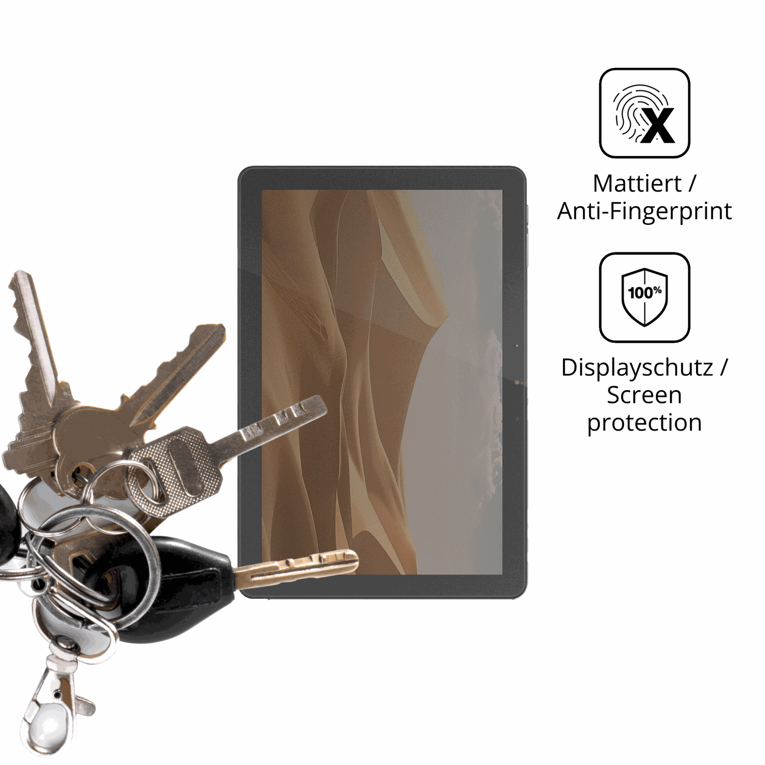 dipos Displayschutz für AWOW AIBOOK 11 10.1 Zoll, mattierte Oberfläche, Blickschutzfilter und perfekter Passform